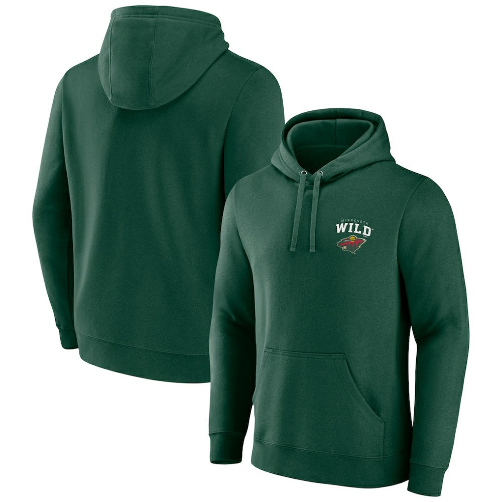 Minnesota Wild Team Lockup Pullover Hoodie - Green - NHL