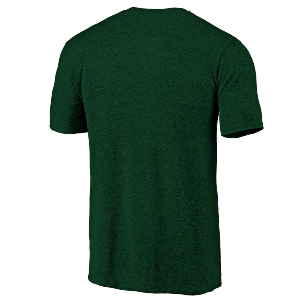 Minnesota Wild Distressed Logo Tri-Blend T-Shirt - Green - NHL