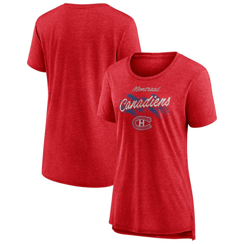 Montreal Canadiens Women's Hit the Ice Tri-Blend T-Shirt - Red - NHL