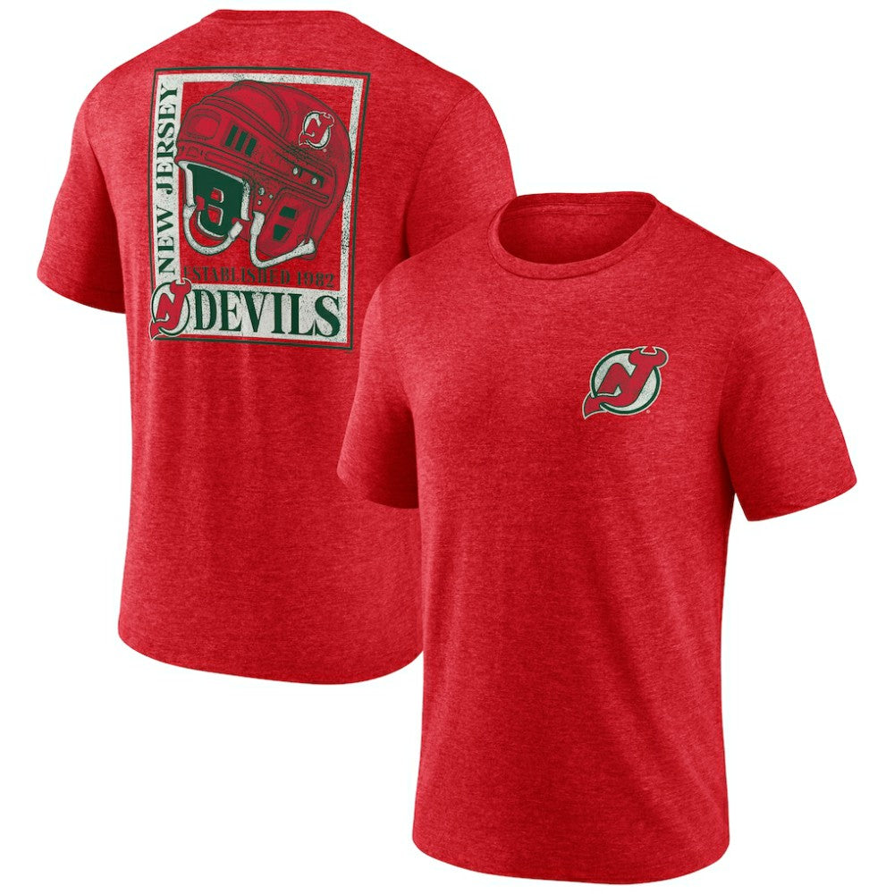 New Jersey Devils Earnest Will Tri-Blend T-Shirt - Red - NHL