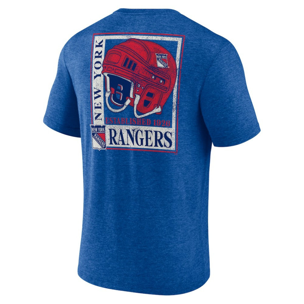 New York Rangers Earnest Will Tri-Blend T-Shirt - Blue - NHL