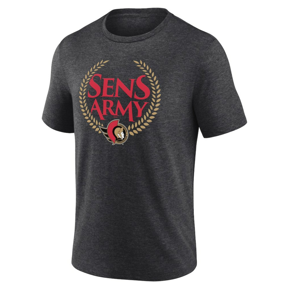 Ottawa Senators Shout Out Tri-Blend T-Shirt - Charcoal - NHL