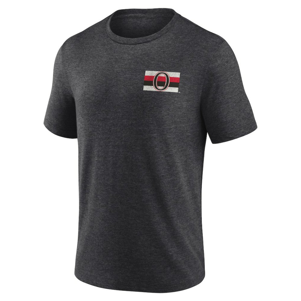 Ottawa Senators Earnest Will Tri-Blend T-Shirt - Charcoal - NHL