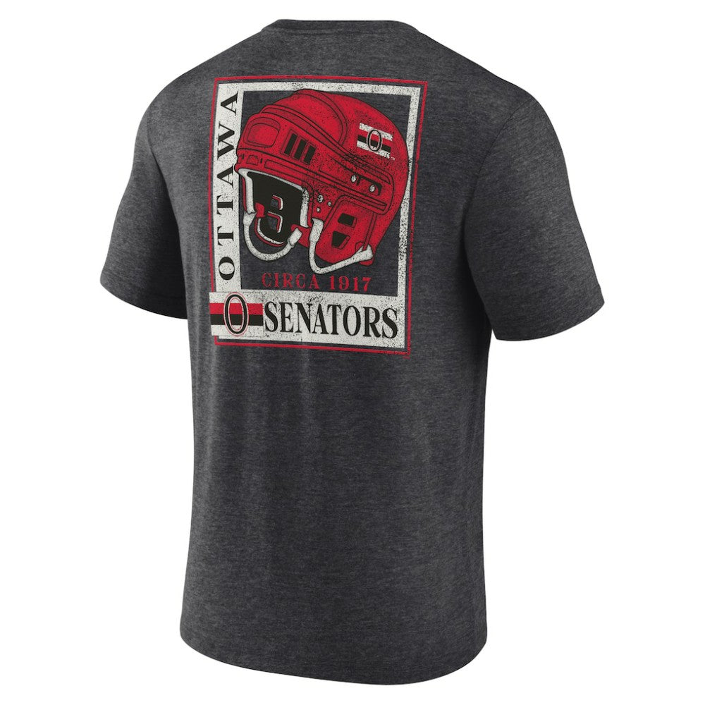Ottawa Senators Earnest Will Tri-Blend T-Shirt - Charcoal - NHL