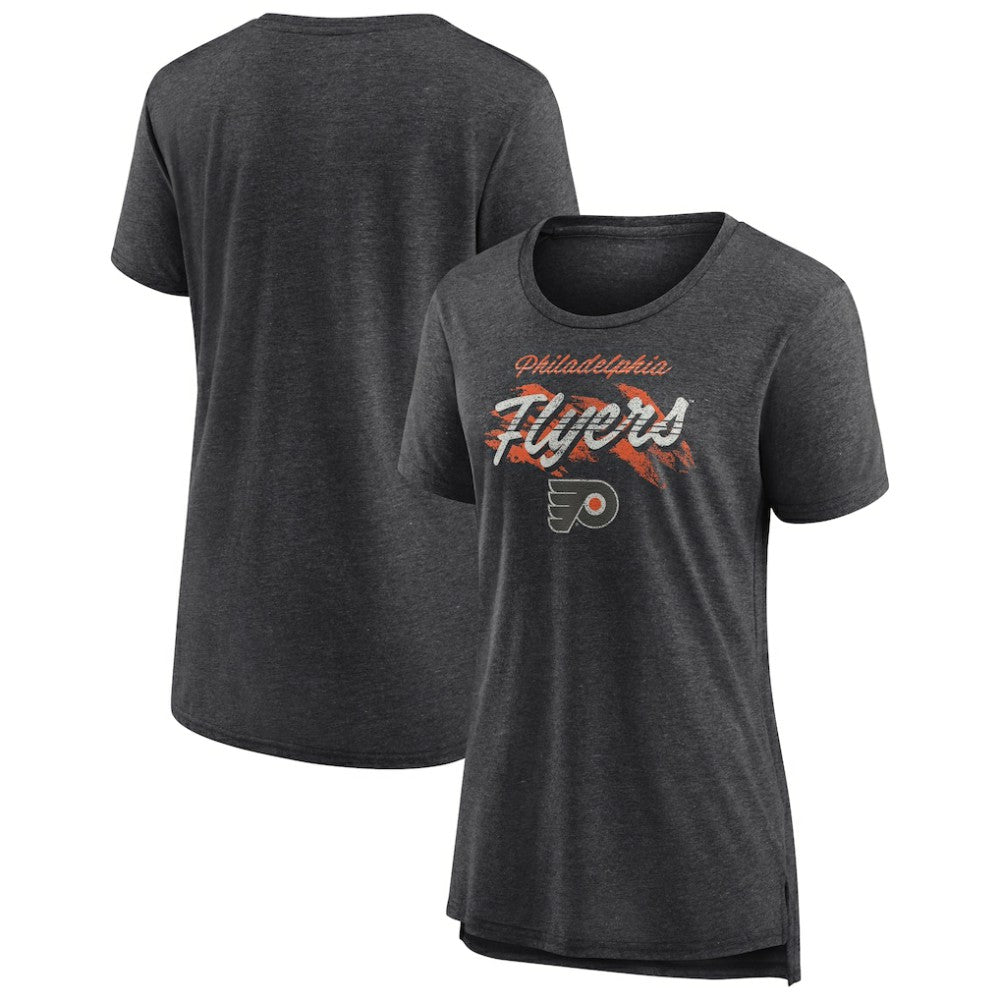 Philadelphia Flyers Women's Hit the Ice Tri-Blend T-Shirt - Gray - NHL