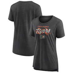 Philadelphia Flyers Women's Hit the Ice Tri-Blend T-Shirt - Gray - NHL