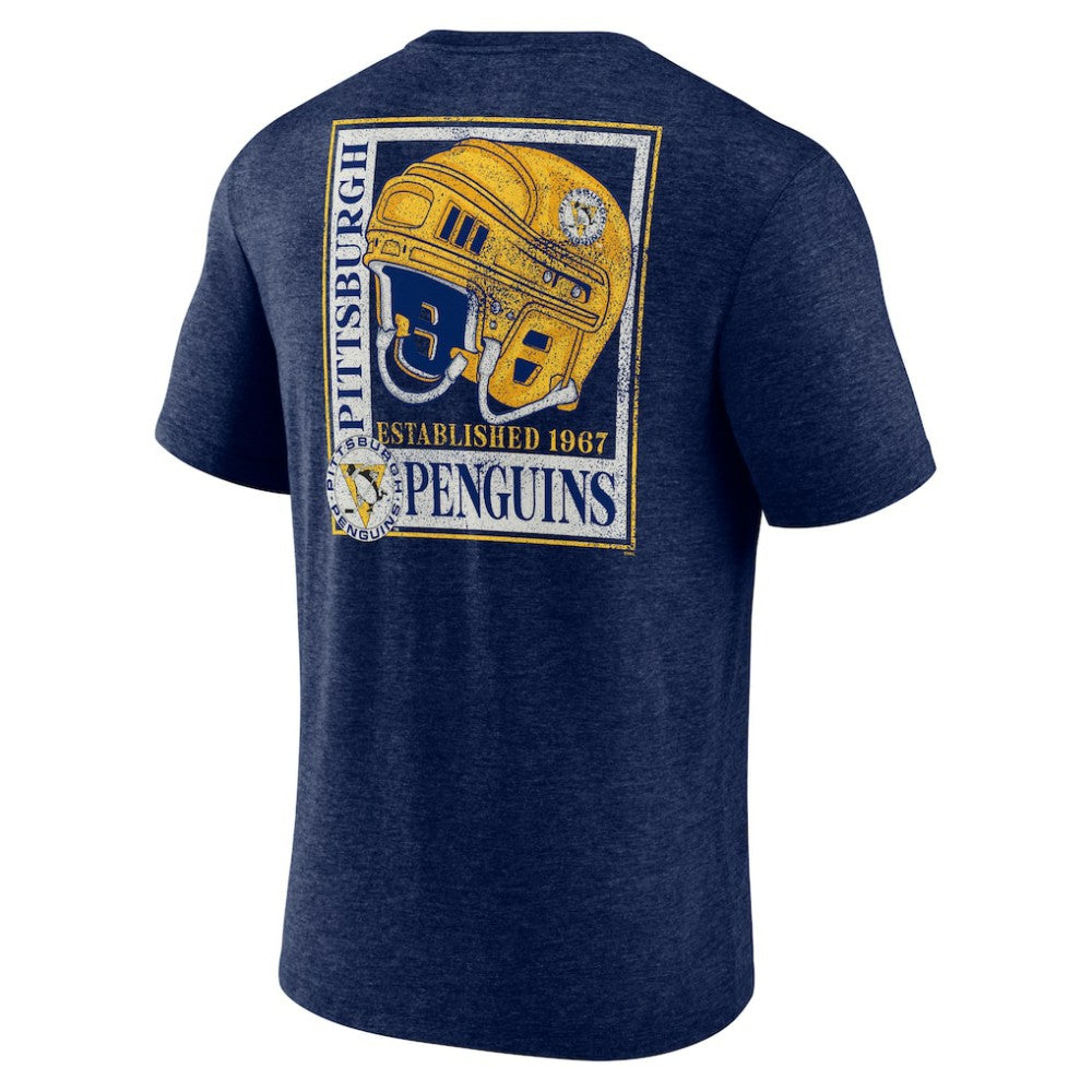 Pittsburgh Penguins Earnest Will Tri-Blend T-Shirt - Navy - NHL