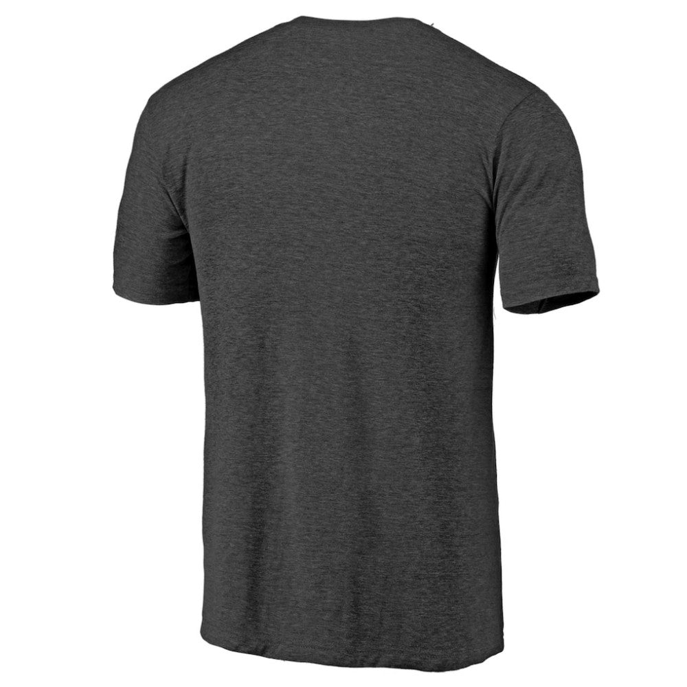 Pittsburgh Penguins Distressed Logo Tri-Blend T-Shirt - Charcoal - NHL