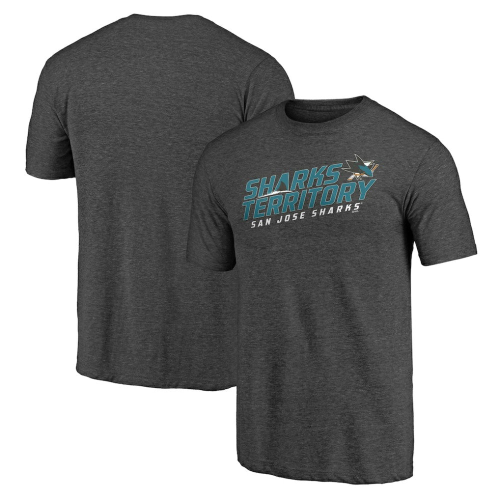 San Jose Sharks Shoot to Score Tri-Blend T-Shirt - Charcoal - NHL