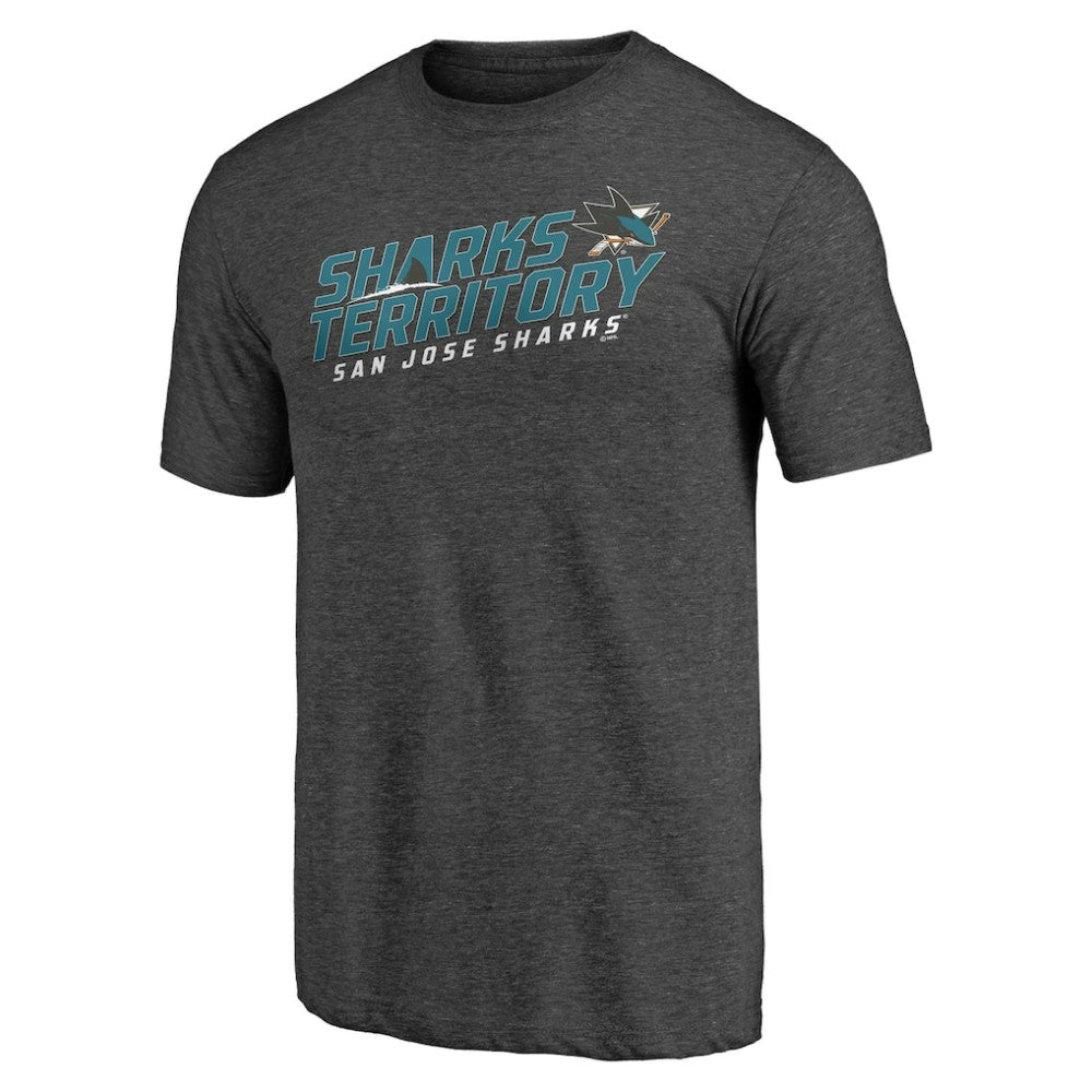 San Jose Sharks Shoot to Score Tri-Blend T-Shirt - Charcoal - NHL