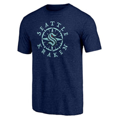 Seattle Kraken Shoot to Score Tri-Blend T-Shirt - Deep Sea Blue - NHL