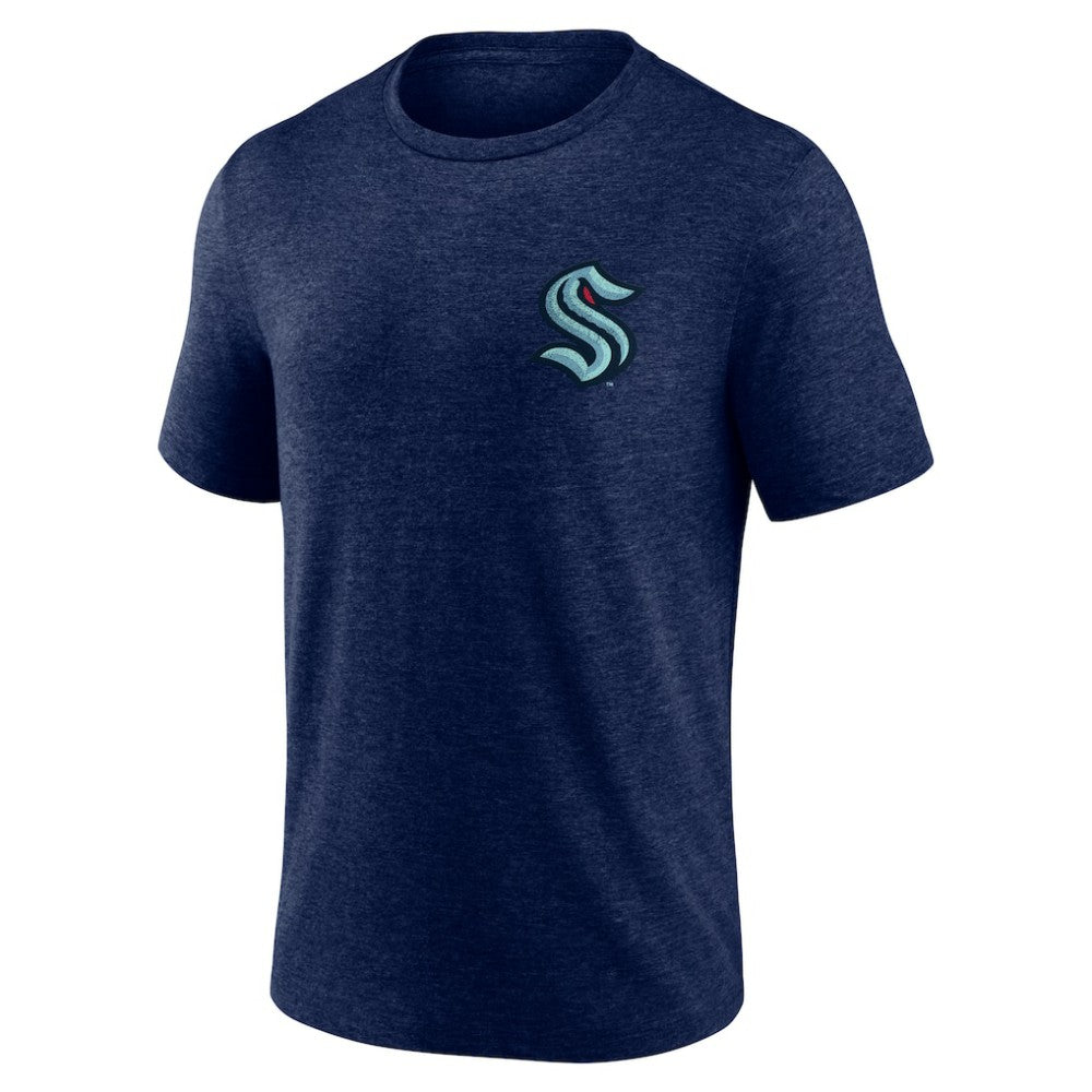 Seattle Kraken Earnest Will Tri-Blend T-Shirt - Deep Sea Blue - NHL
