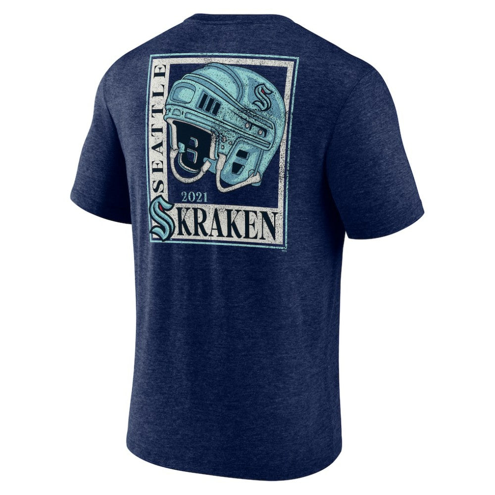 Seattle Kraken Earnest Will Tri-Blend T-Shirt - Deep Sea Blue - NHL