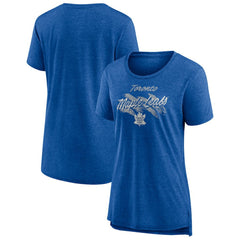 Toronto Maple Leafs Women's Hit the Ice Tri-Blend T-Shirt - Blue - NHL
