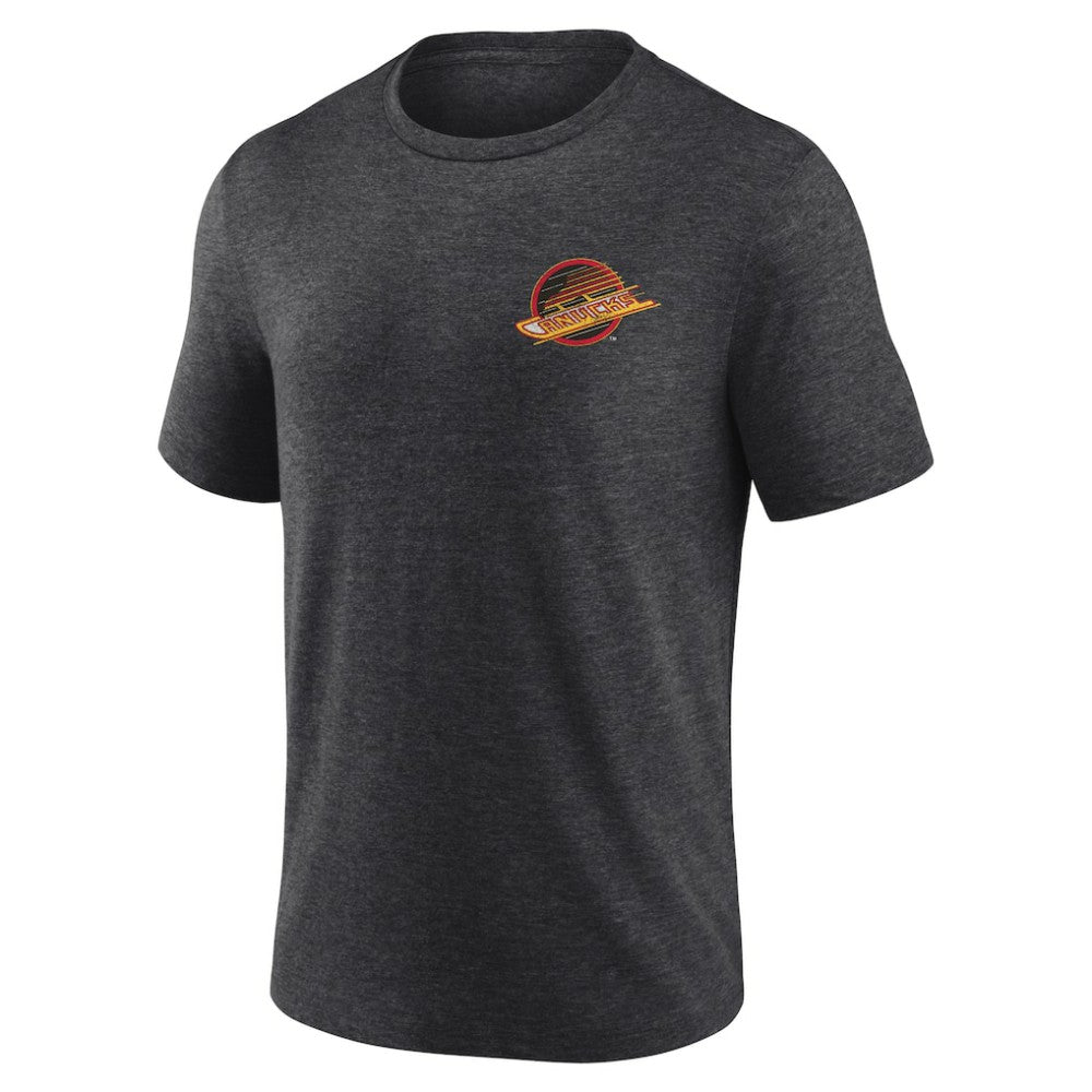 Vancouver Canucks Earnest Will Tri-Blend T-Shirt - Charcoal - NHL