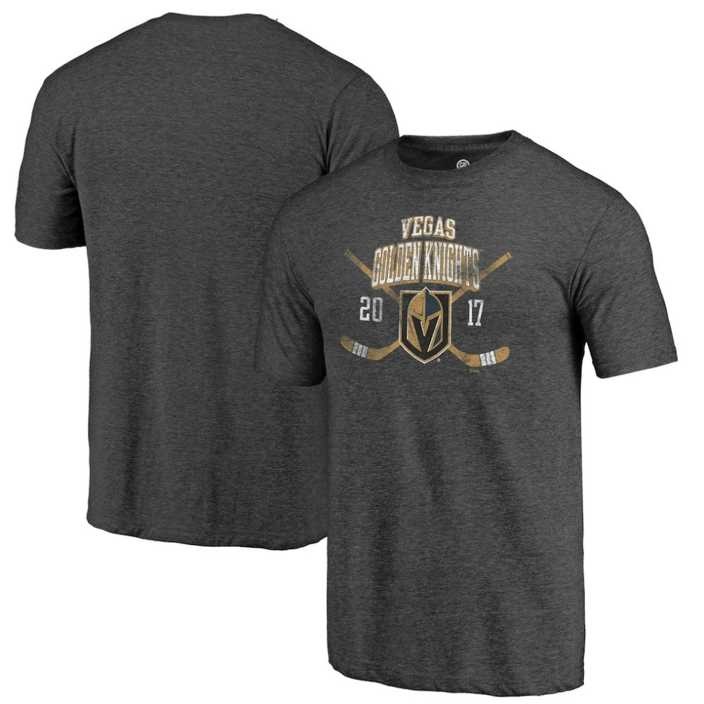 Vegas Golden Knights Line Shift Tri-Blend T-Shirt - Charcoal - NHL
