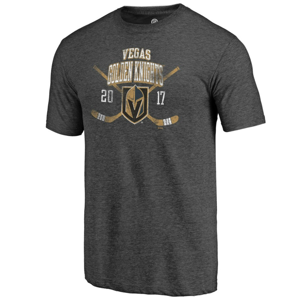 Vegas Golden Knights Line Shift Tri-Blend T-Shirt - Charcoal - NHL