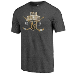 Vegas Golden Knights Line Shift Tri-Blend T-Shirt - Charcoal - NHL