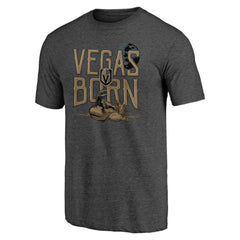 Vegas Golden Knights Shoot to Score Tri-Blend T-Shirt - Charcoal - NHL