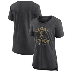Vegas Golden Knights Women's Vintage Arch Tri-Blend T-Shirt - Gray - NHL