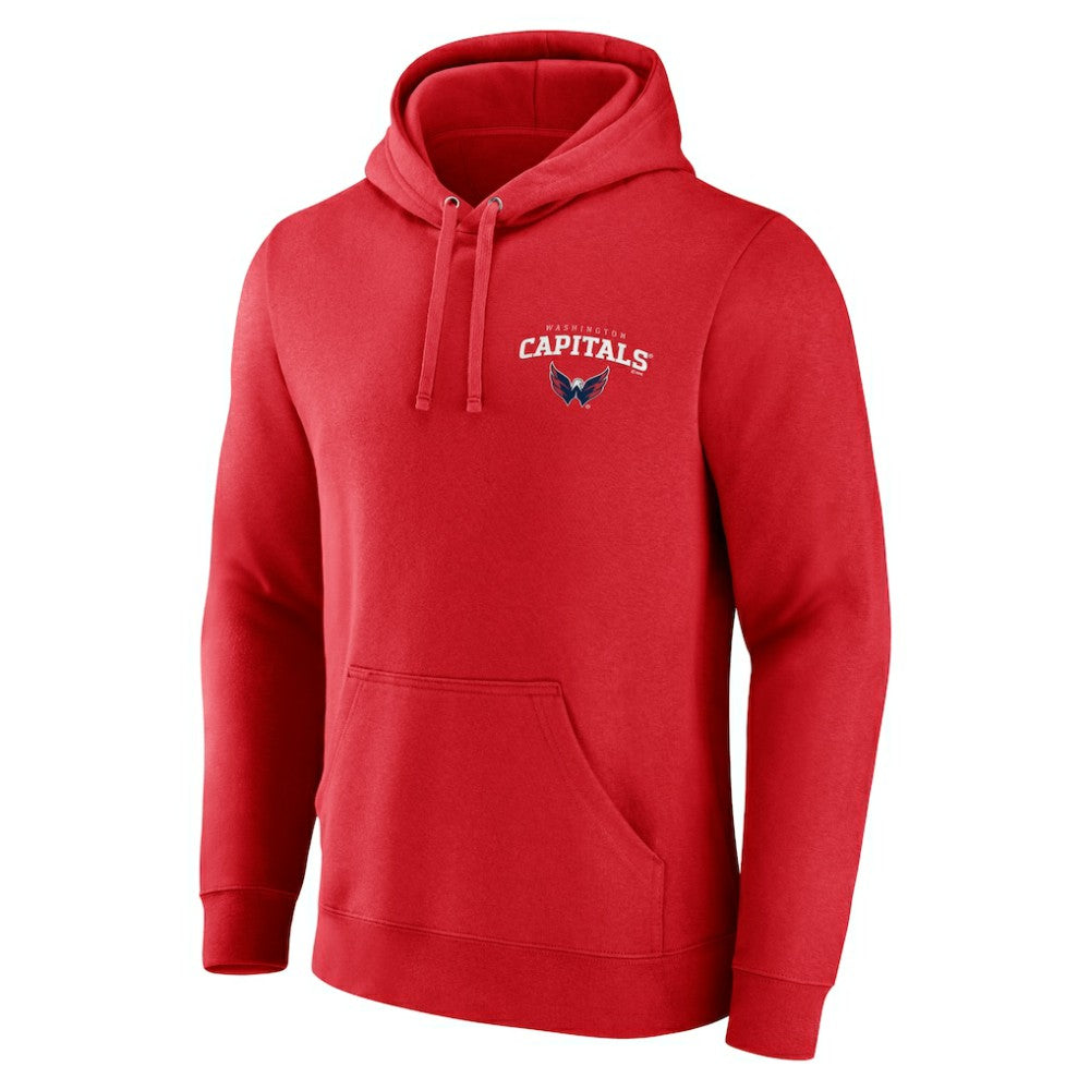 Washington Capitals Team Lockup Pullover Hoodie - Red - NHL