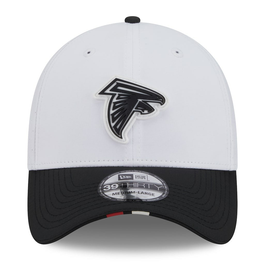 Atlanta Falcons New Era 2025 NFL Training Camp 39THIRTY Flex Hat White/Black | NFL