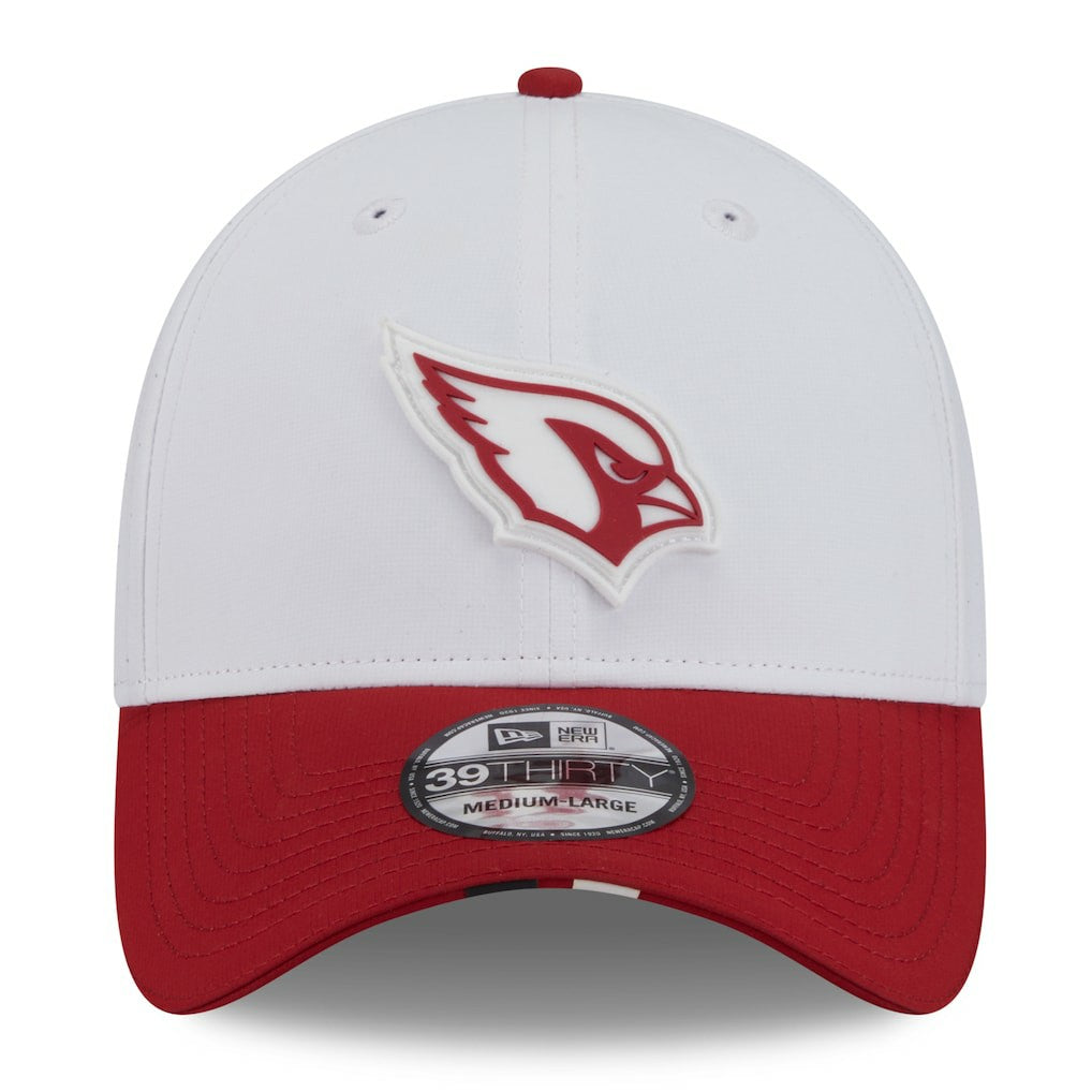 Arizona Cardinals New Era 2025 NFL Training Camp 39THIRTY Flex Hat White/Cardinal | NFL