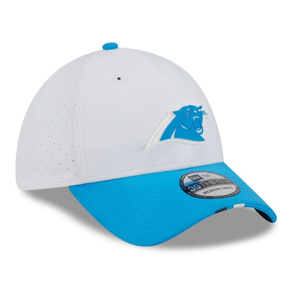 Carolina Panthers New Era 2025 NFL Training Camp 39THIRTY Flex Hat White/Blue | NFL