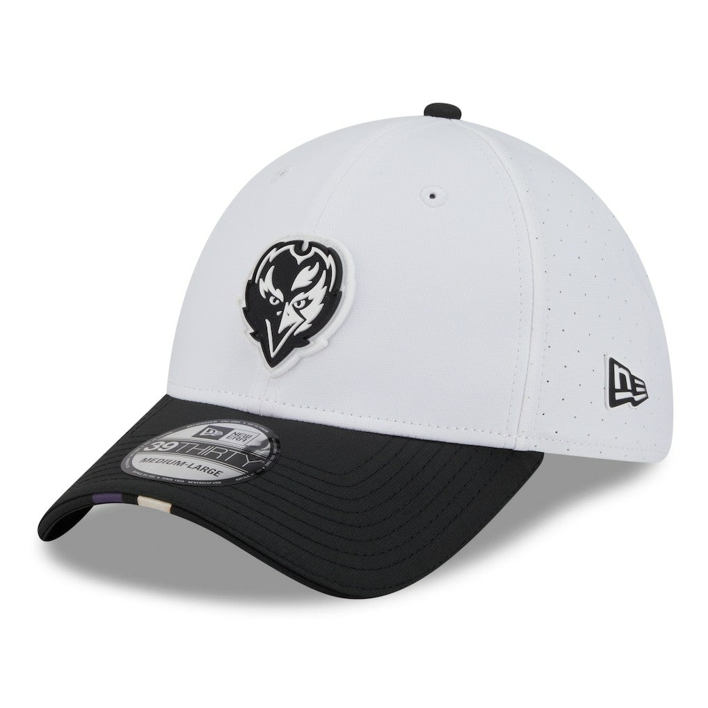 Baltimore Ravens New Era 2025 NFL Training Camp 39THIRTY Flex Hat White/Black | NFL