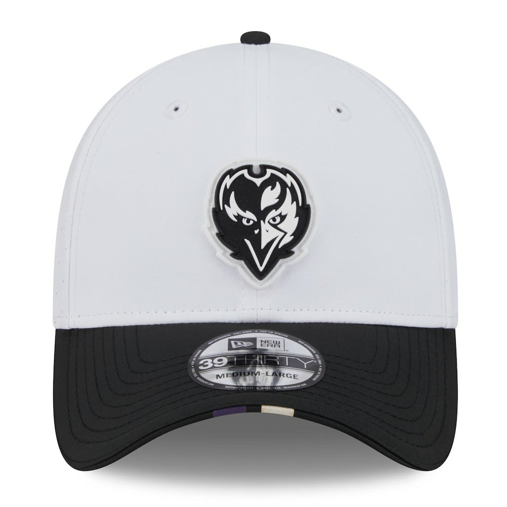 Baltimore Ravens New Era 2025 NFL Training Camp 39THIRTY Flex Hat White/Black | NFL