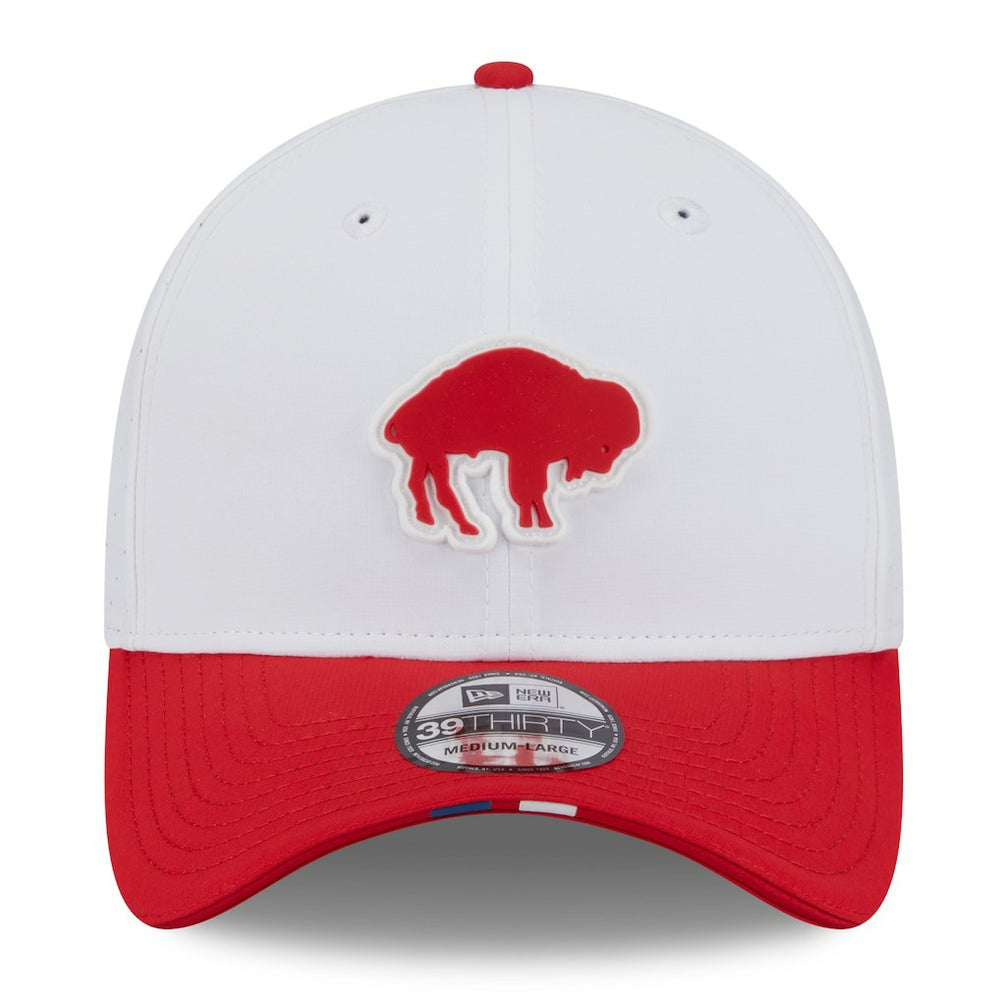 Buffalo Bills New Era 2025 NFL Training Camp Throwback Logo 39THIRTY Flex Hat White/Red | NFL