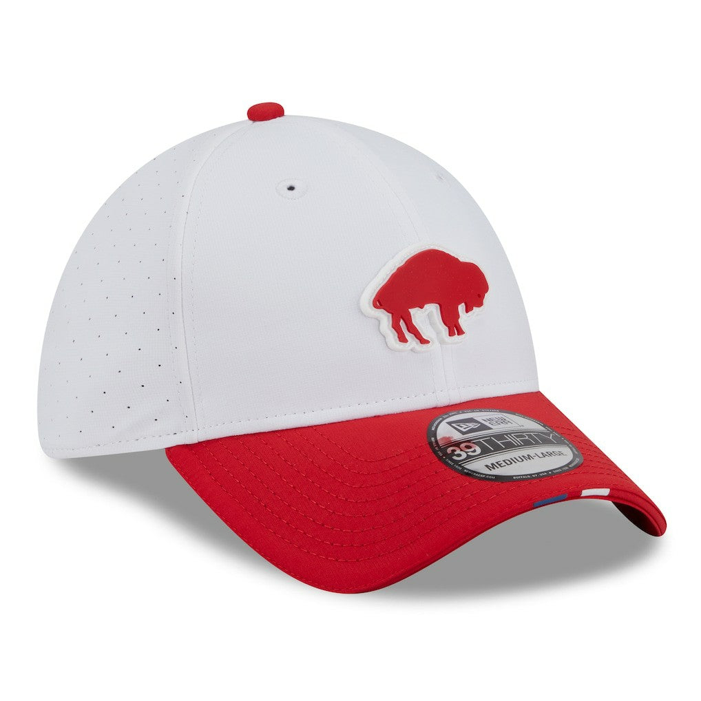 Buffalo Bills New Era 2025 NFL Training Camp Throwback Logo 39THIRTY Flex Hat White/Red | NFL