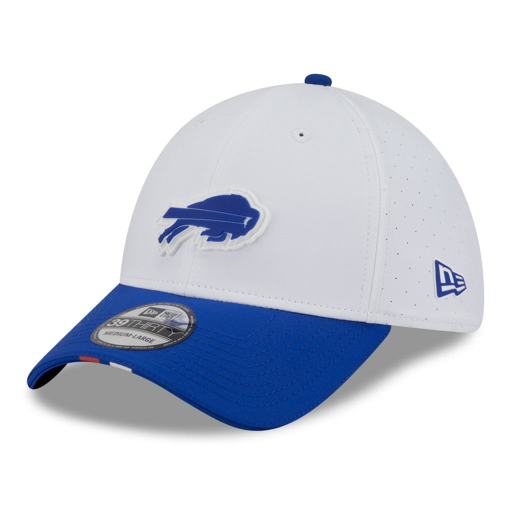 Buffalo Bills New Era 2025 NFL Training Camp 39THIRTY Flex Hat White/Royal | NFL