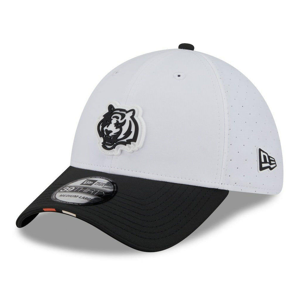 Cincinnati Bengals New Era 2025 NFL Training Camp 39THIRTY Flex Hat White/Black | NFL