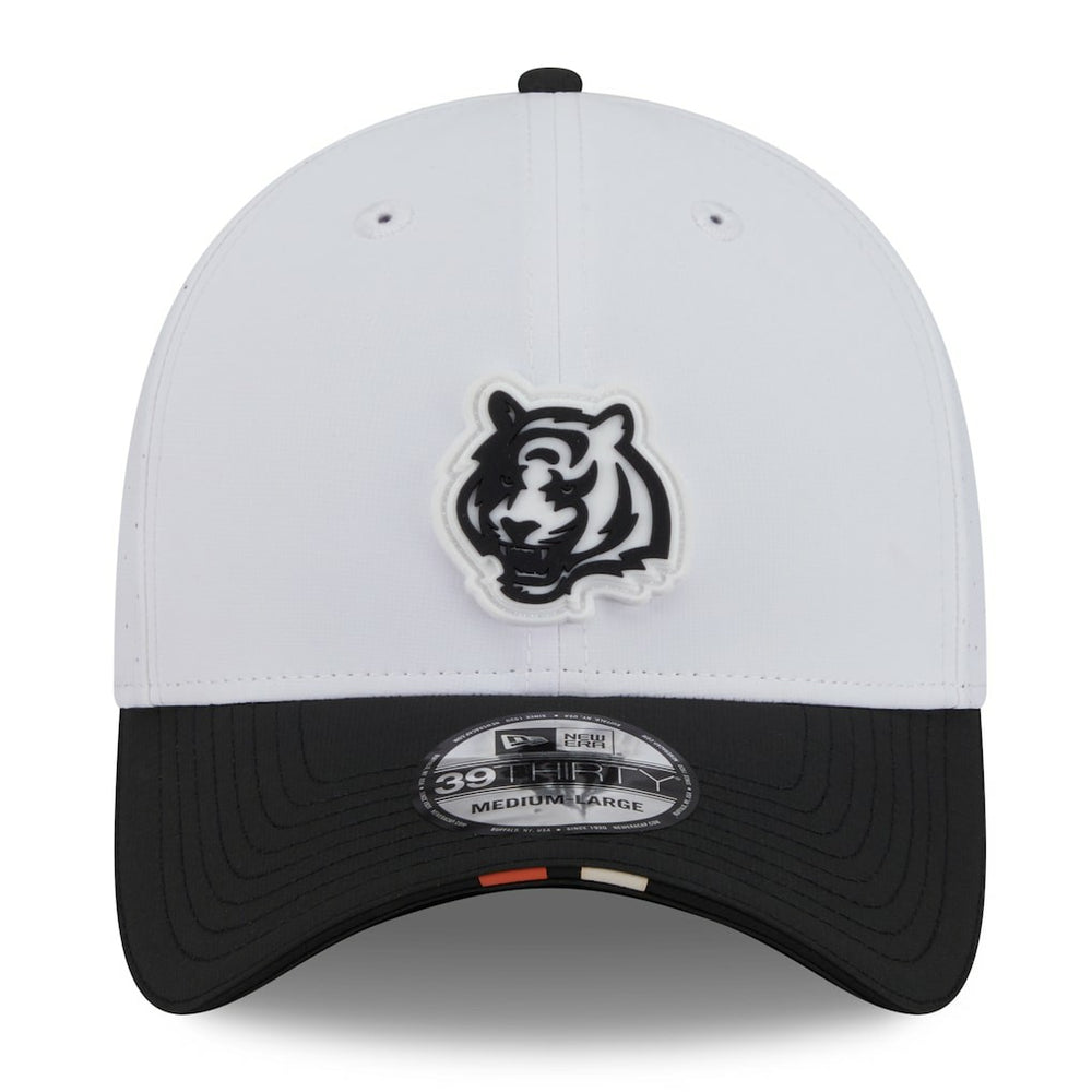 Cincinnati Bengals New Era 2025 NFL Training Camp 39THIRTY Flex Hat White/Black | NFL