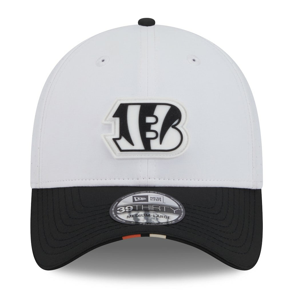 Cincinnati Bengals New Era 2025 NFL Training Camp 39THIRTY Flex Hat White/Black | NFL