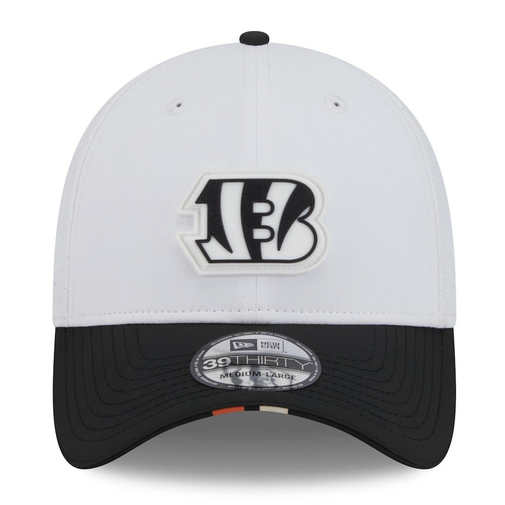 Cincinnati Bengals New Era 2025 NFL Training Camp 39THIRTY Flex Hat White/Black | NFL