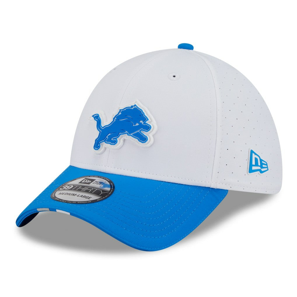 Detroit Lions New Era 2025 NFL Training Camp 39THIRTY Flex Hat White/Blue | NFL