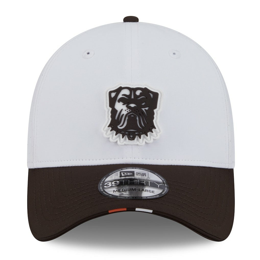 Cleveland Browns New Era 2025 NFL Training Camp 39THIRTY Flex Hat White/Brown | NFL