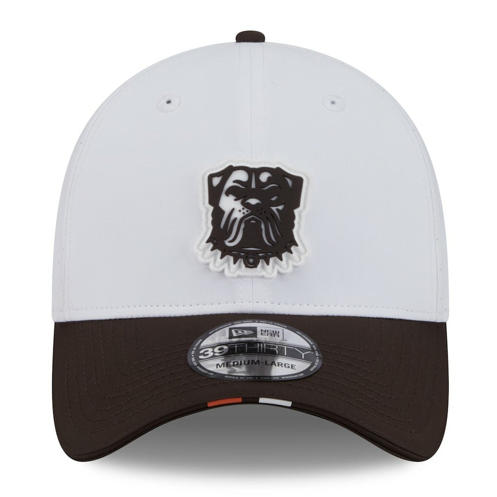 Cleveland Browns New Era 2025 NFL Training Camp 39THIRTY Flex Hat White/Brown | NFL