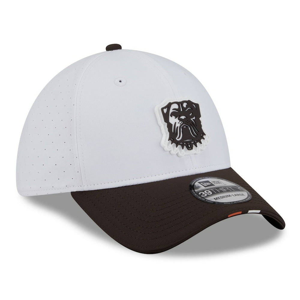 Cleveland Browns New Era 2025 NFL Training Camp 39THIRTY Flex Hat White/Brown | NFL