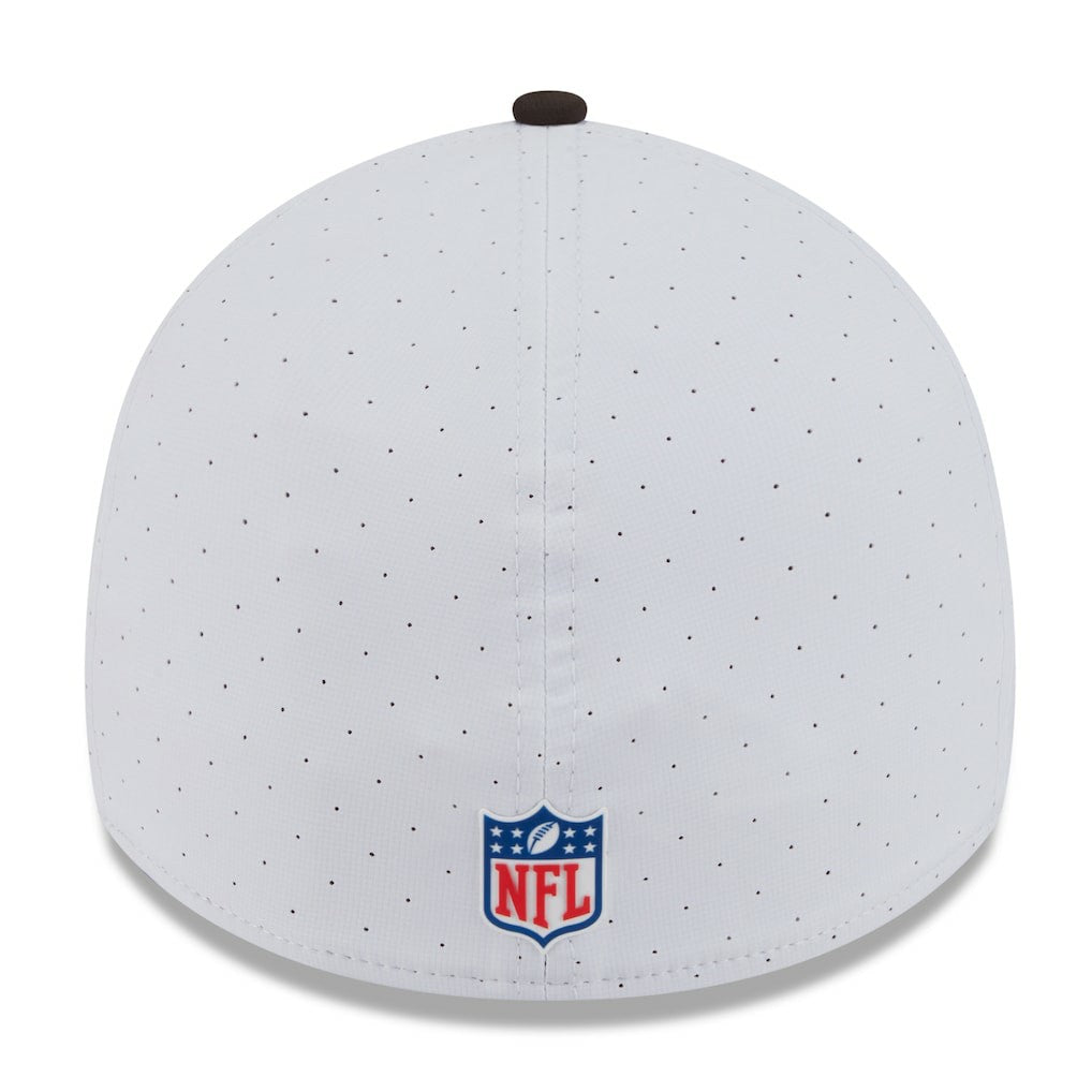 Cleveland Browns New Era 2025 NFL Training Camp 39THIRTY Flex Hat White/Brown | NFL