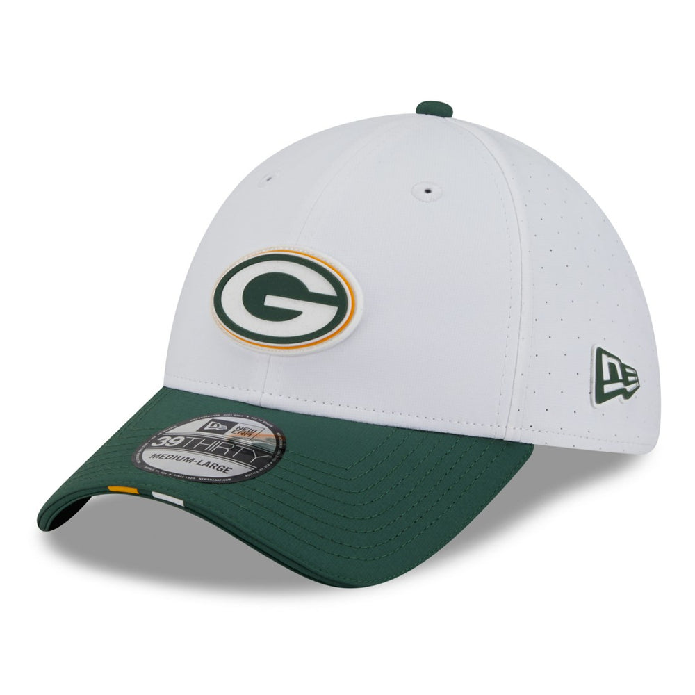 Green Bay Packers New Era 2025 NFL Training Camp 39THIRTY Flex Hat White/Green | NFL
