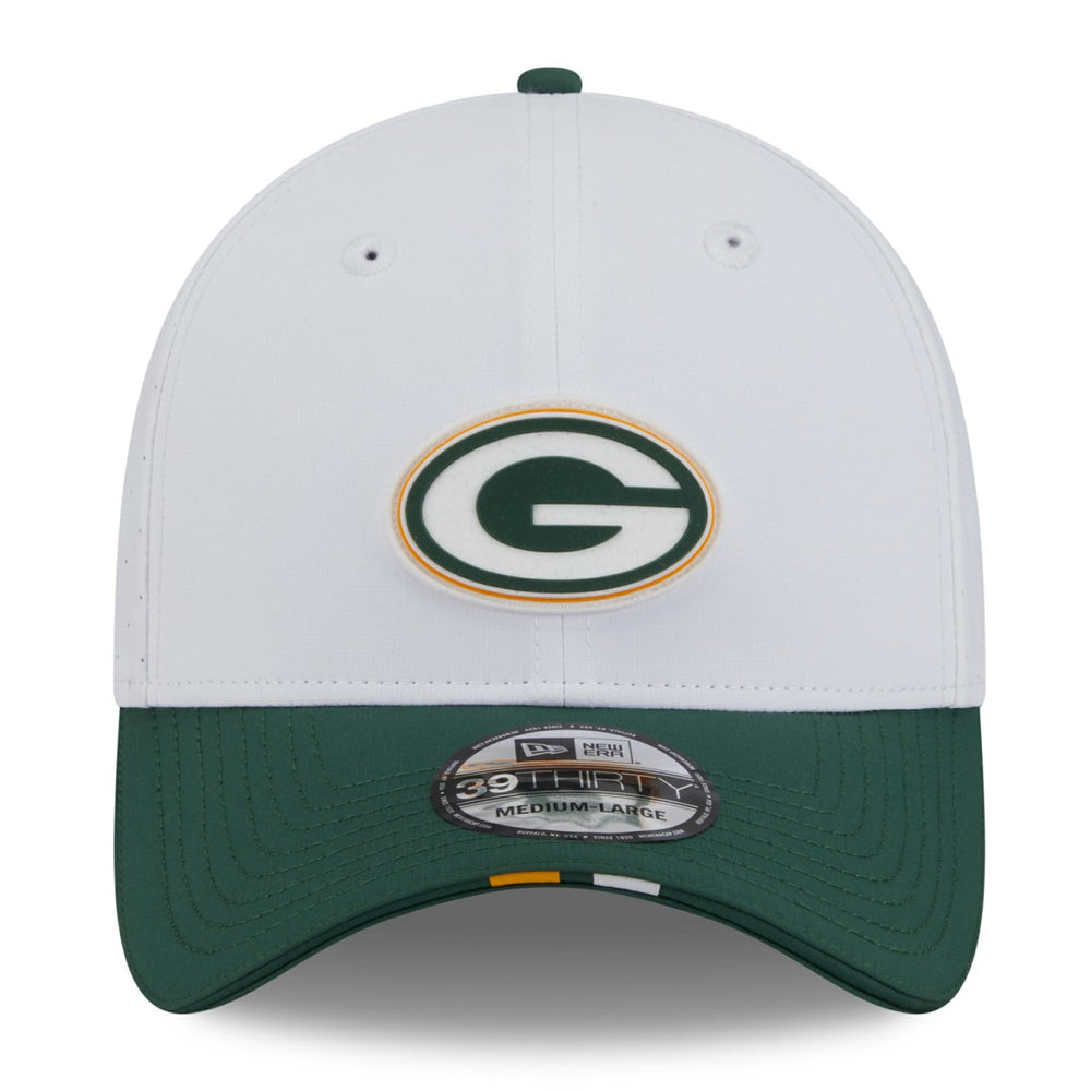 Green Bay Packers New Era 2025 NFL Training Camp 39THIRTY Flex Hat White/Green | NFL