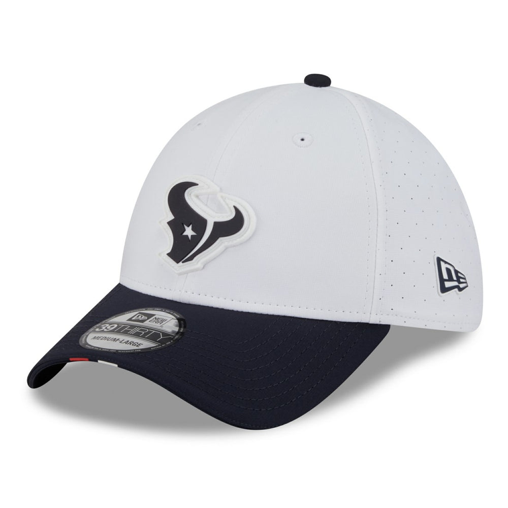 Houston Texans New Era 2025 NFL Training Camp 39THIRTY Flex Hat White/Navy | NFL