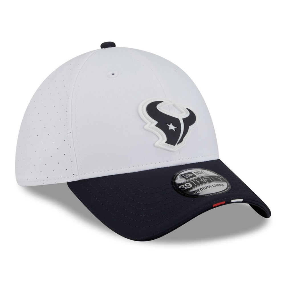 Houston Texans New Era 2025 NFL Training Camp 39THIRTY Flex Hat White/Navy | NFL