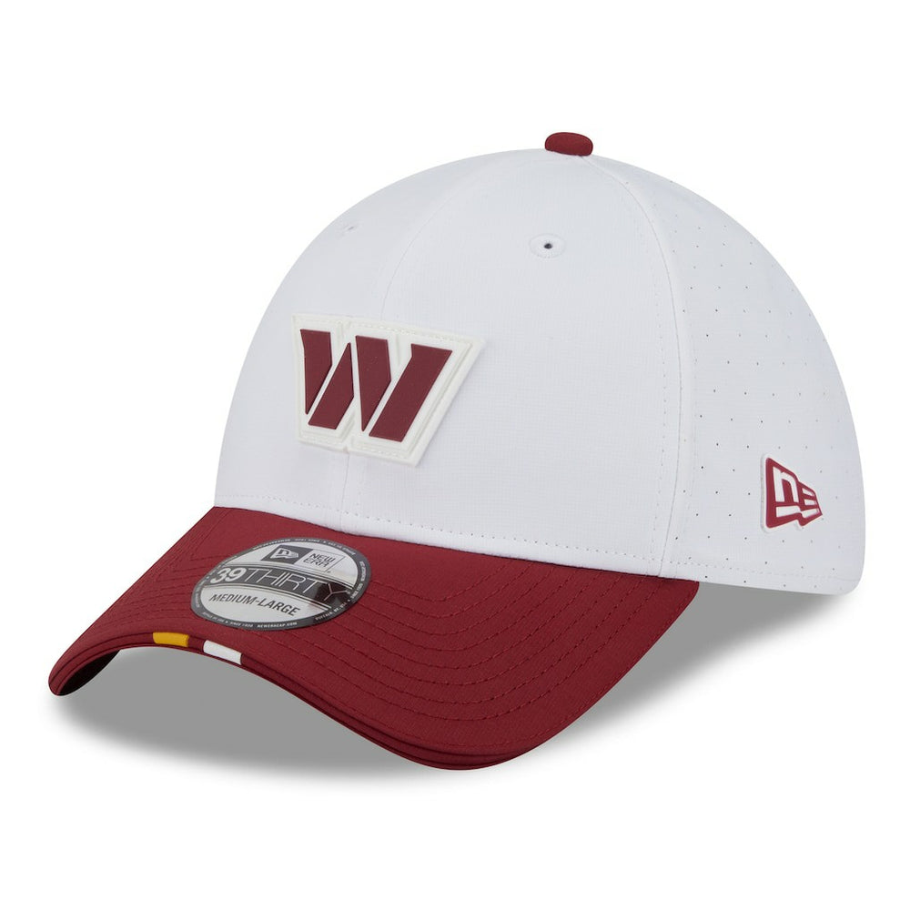 Washington Commanders New Era 2025 NFL Training Camp 39THIRTY Flex Hat White/Burgundy | NFL