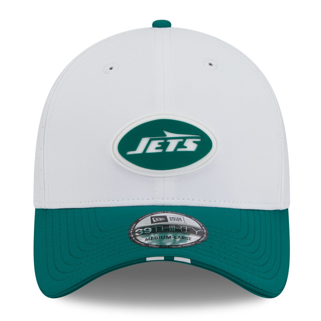 New York Jets New Era 2025 NFL Training Camp 39THIRTY Flex Hat White/Green | NFL