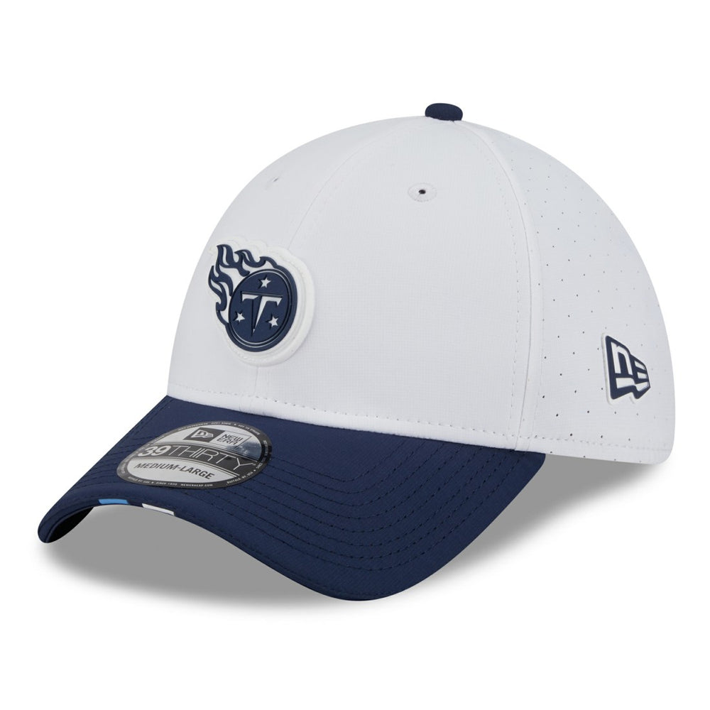 Tennessee Titans New Era 2025 NFL Training Camp 39THIRTY Flex Hat White/Navy | NFL