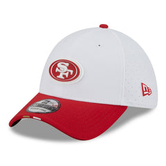 San Francisco 49ers New Era 2025 NFL Training Camp 39THIRTY Flex Hat White/Scarlet | NFL